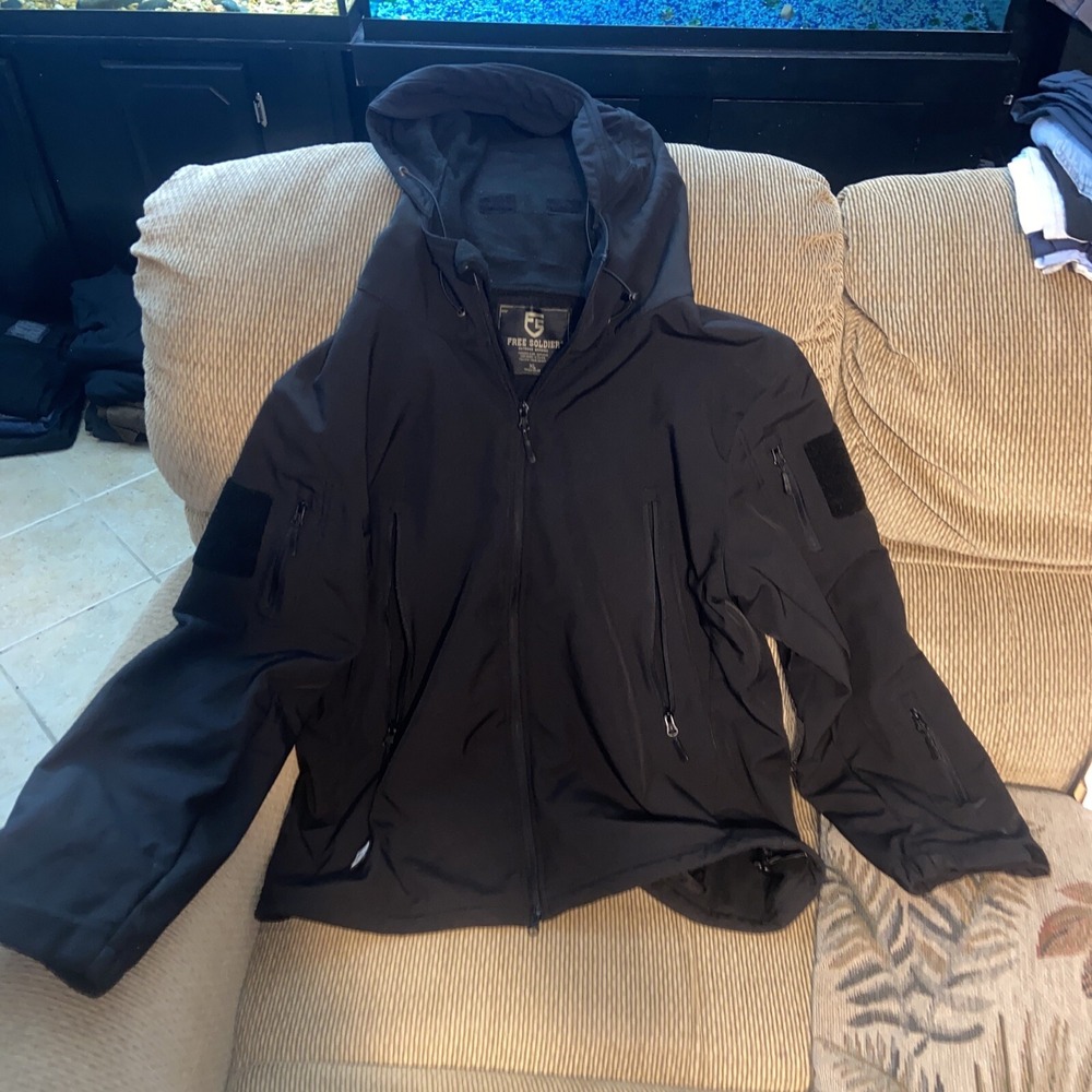 Free Soldier Tatical Jacket XL Black Military Waterproof Mens